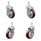 Service Caster 5 Inch SS Maroon Polyurethane Swivel 3/8 Inch Threaded Stem Caster Brake, 2PK SSTS20S514-PPUB-MRN-TLB-381615-2-S-2 - alternate 1